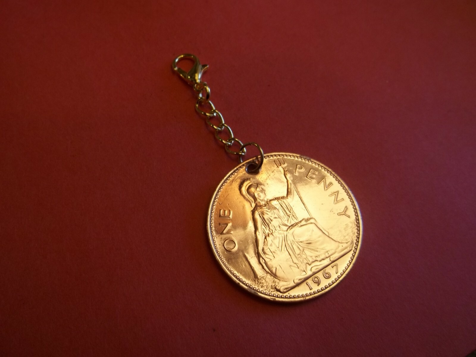 PENNY COIN – BRITANNIA – HIGHLY POLISHED PENDANT / CHARM – 1896 to 1967