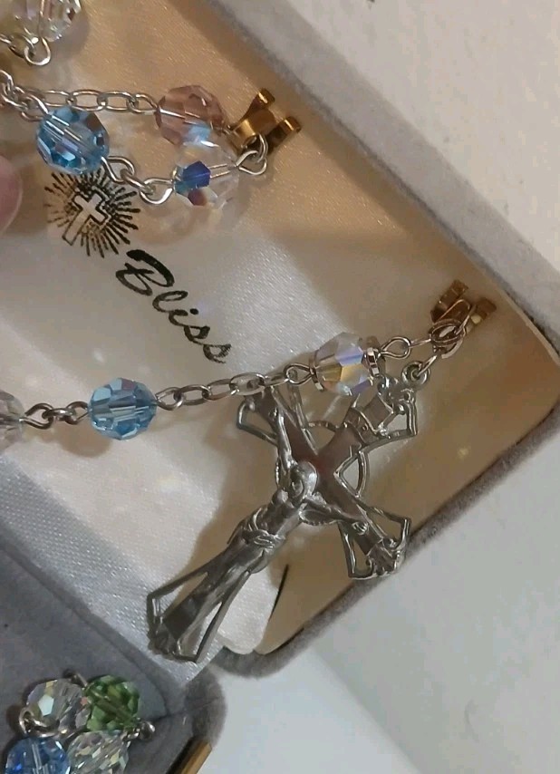 Bliss Religious Necklace Swarovski Rhodium Finish