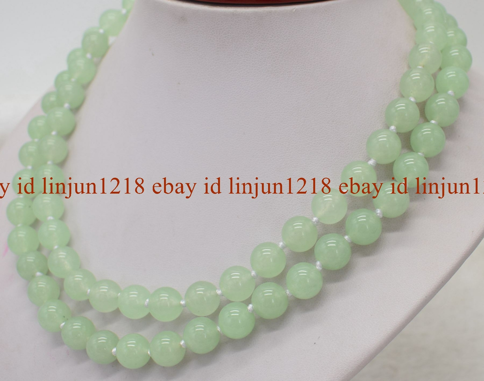 Long 18″ 24″ 28″ 36″ 6/8/10/12mm Light Green Jade Round Gems Beads Necklace AAA