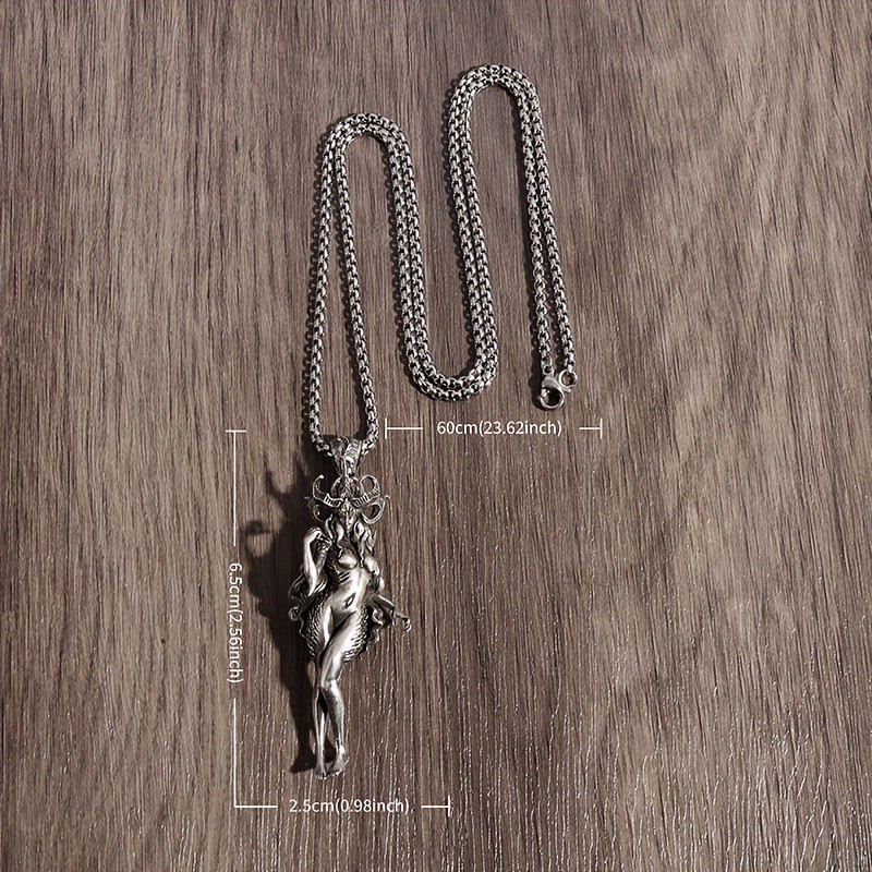 Men’s Stainless Steel Sexy Girl Necklace Pendant Jewelry Hip Hop Fashion gift