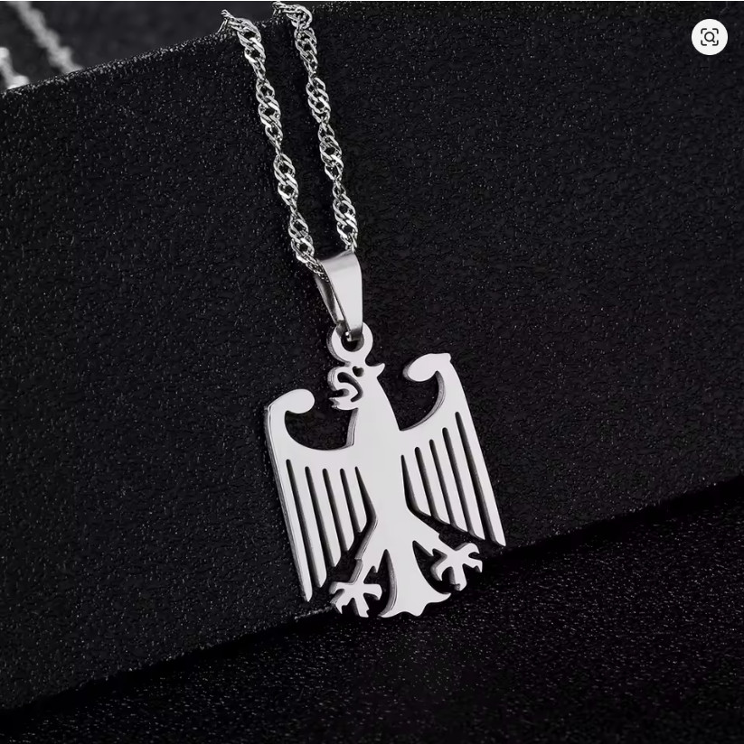 Bundesrepublik Deutschland German Eagle Necklace stainless steel biker jewelry