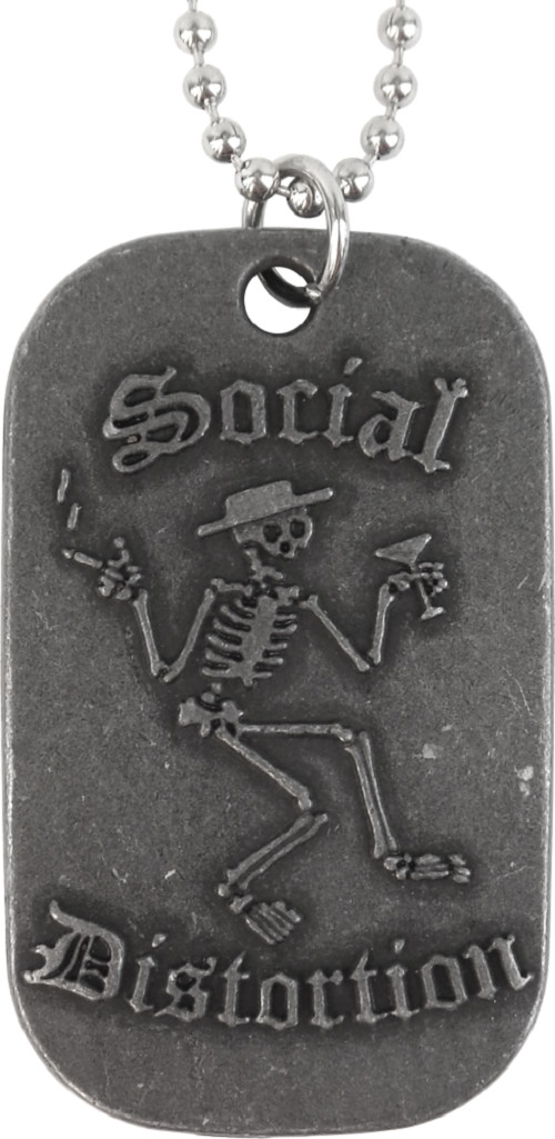 67100 Social Distortion Dancing Skeleton Music Band Gift Punk Dog Tag Necklace