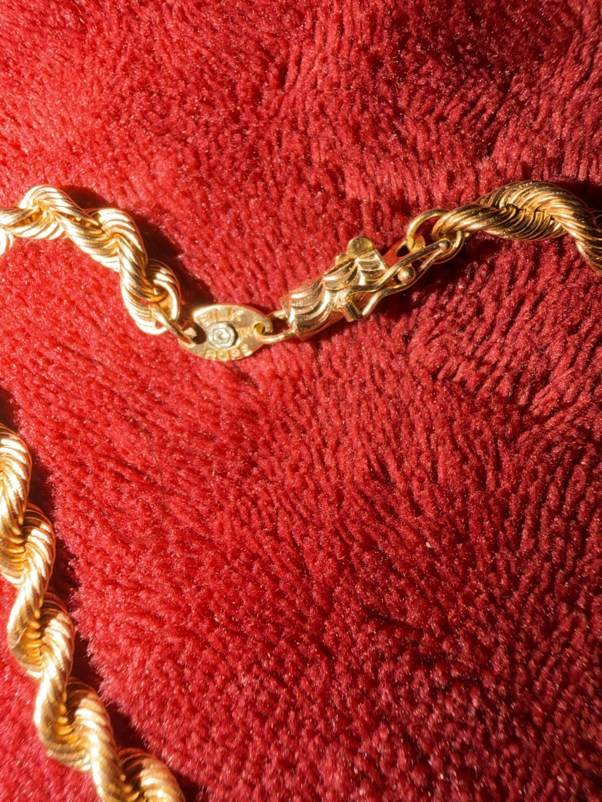 Vintage 20 Inch, 14k Solid Gold Heavy Silk Rope Necklace, 28 Grams, 4.5 Thick!