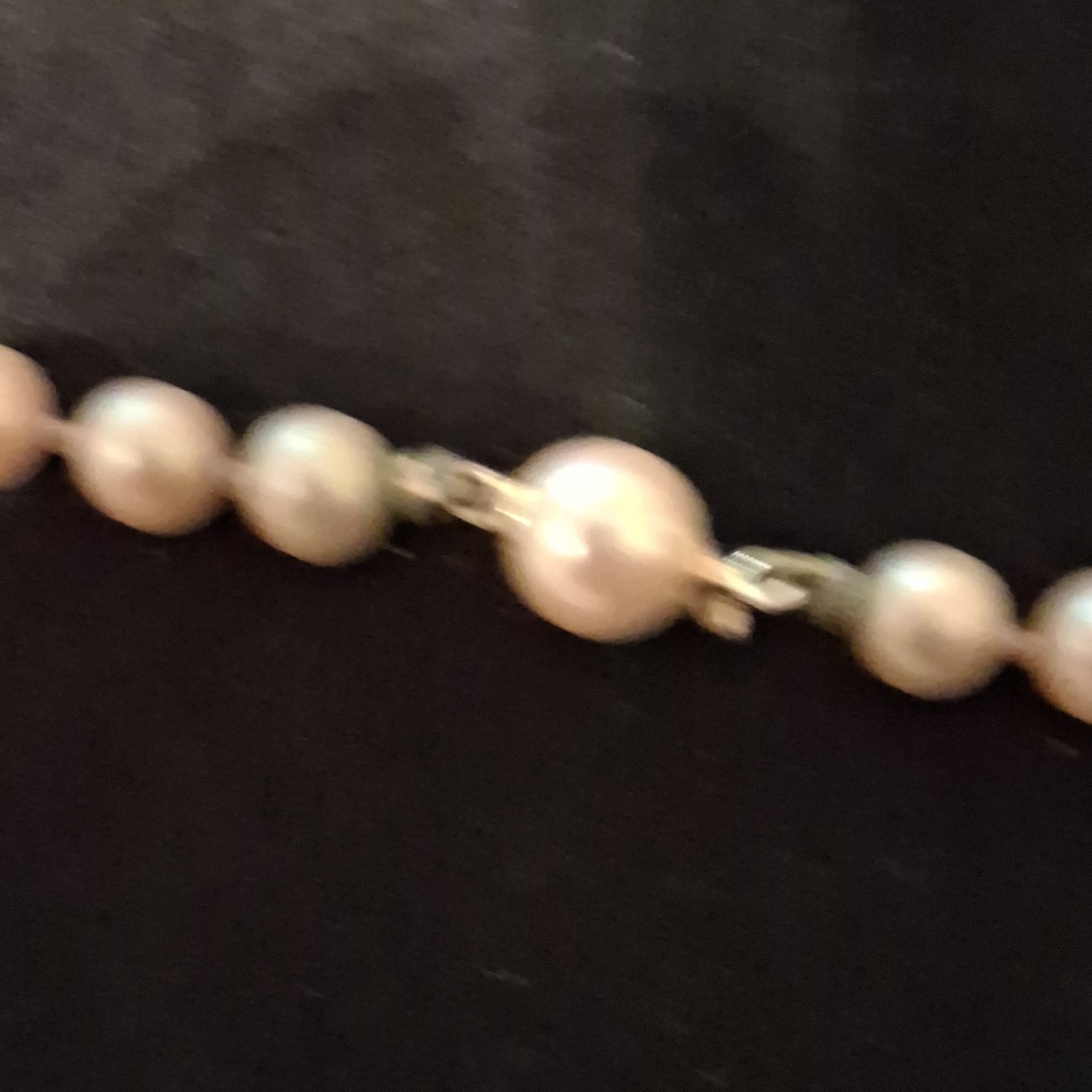 Lot of 2 White Round Pearl Beaded Strand Necklaces, Hook Clasp Closure