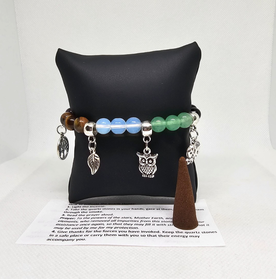 PULSERA DE CUARZO PARA PROTECCION BUENA SUERTE FORTUNA LIMPIA DINERO 1PC