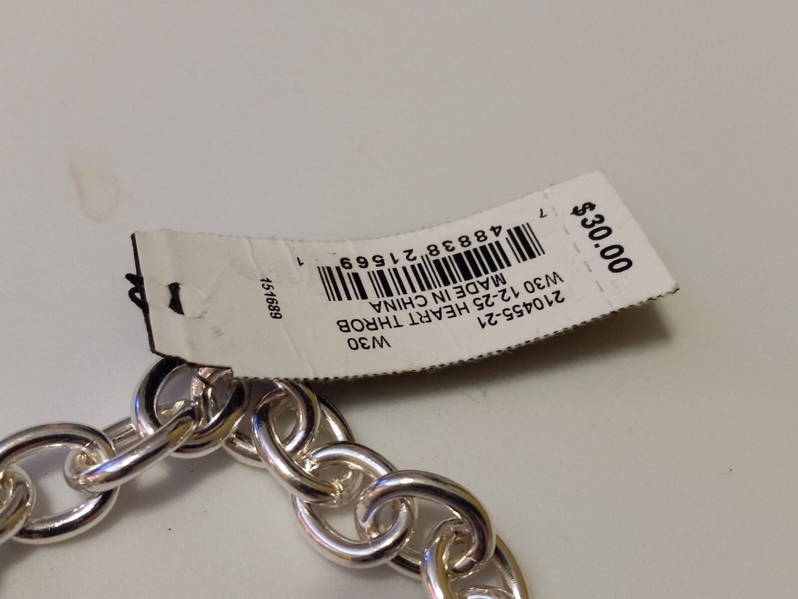 GUESS Silver Logo Heart Toggle Pendant Necklace NWT $30