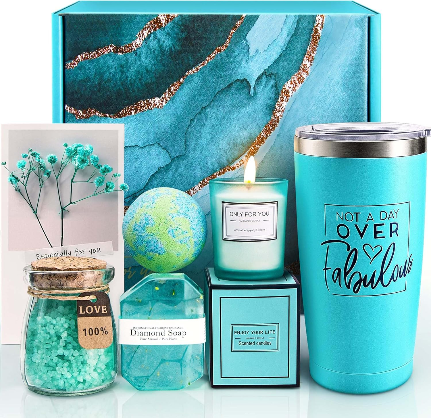 Mothers Day Gift Set for Mom Wife Women Relaxing Spa Basket Unique Birthday Gift