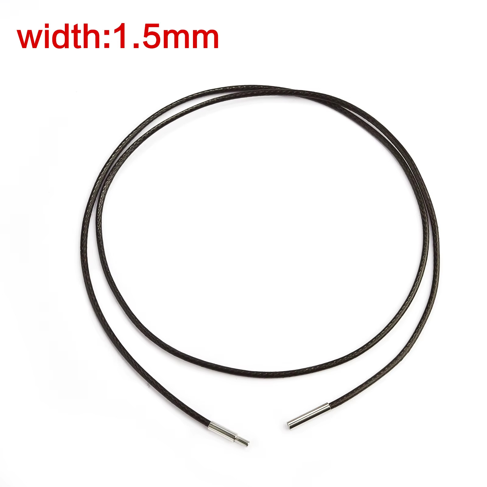 Handmade Leather Chain Necklace 45/50/60cm Stainless Steel Clasp UK