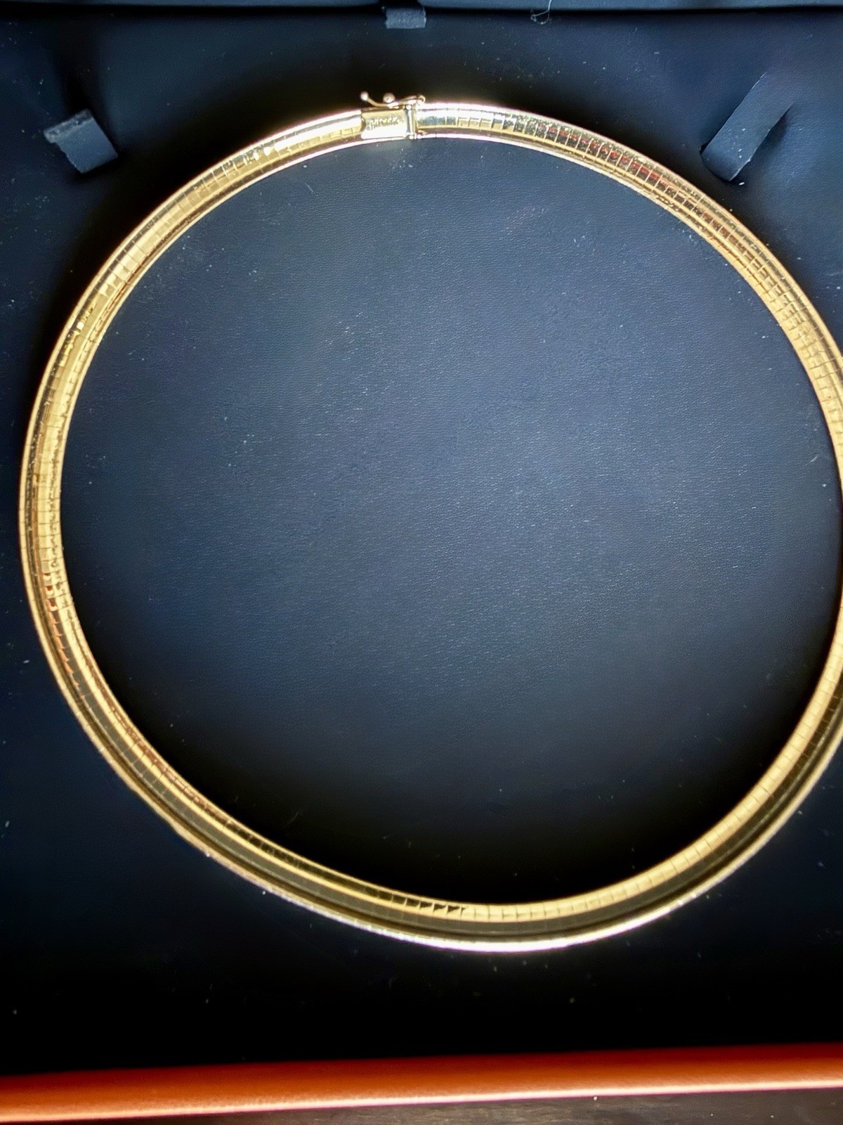 Vintage 14K Yellow Gold 6mm Domed Omega Choker Necklace 32g 16.5″ Italy BRI