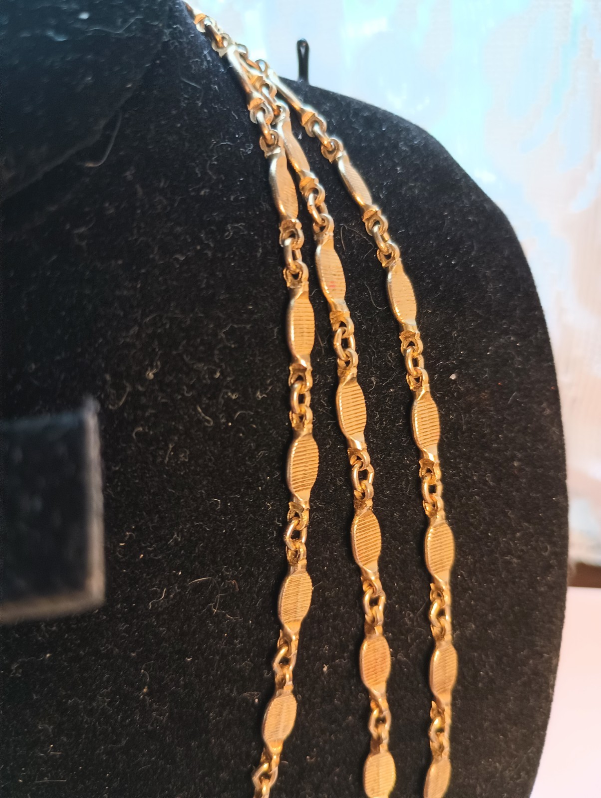 Vintage Necklace Gold Tone Chain 52 In Classic Long Jewelry or Belt