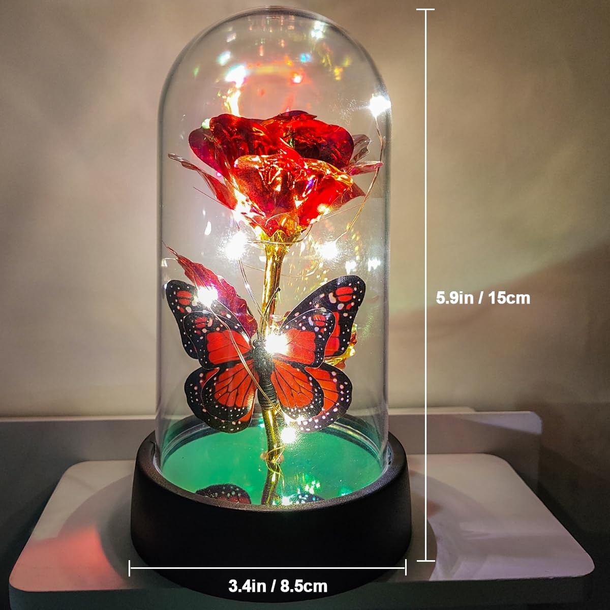 Women Gifts Ideas for Birthday, Preserved Forever Rose Gift with Necklace – Wife