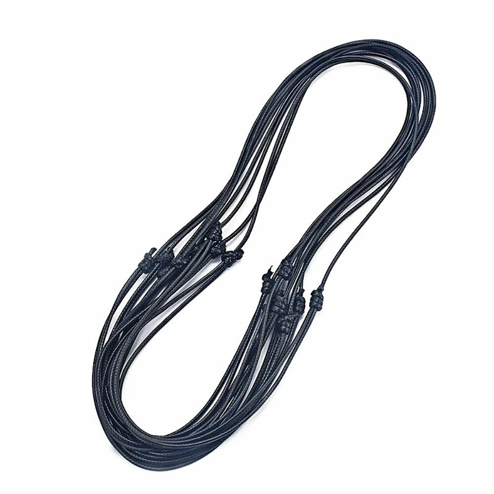 10/20/30X Handmade Black Korea Waxed Cord Necklace 16-32inch Adjustable USA SHIP