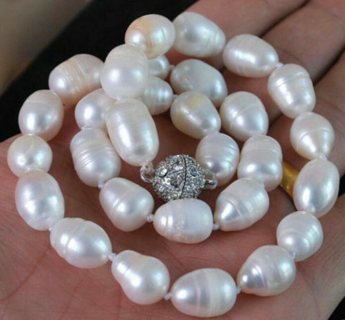 Rare Natural Multi-Color 10-11MM South Sea Freshwater Culture Pearl Necklace 18″