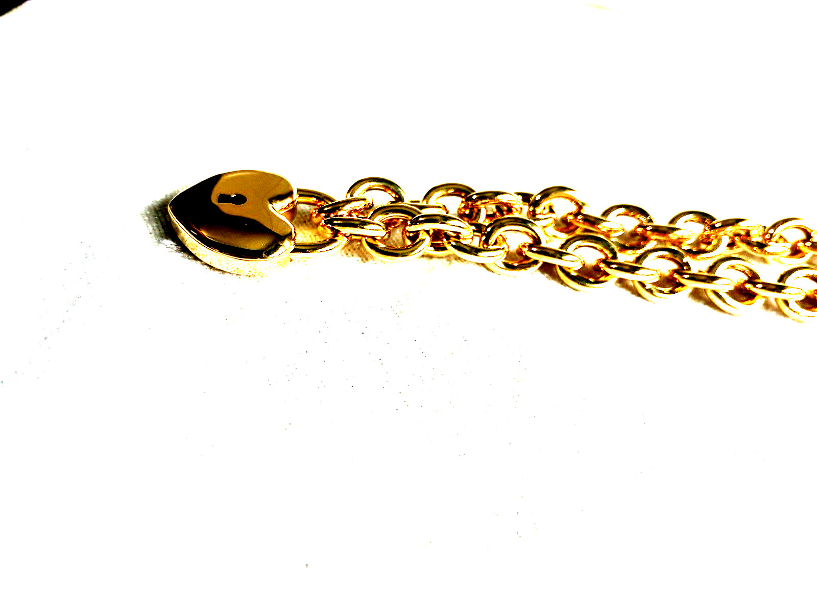 DAVID MARKSTEIN YELLOW BRONZE REMOVEABLE HEART LOCKET 18″ NECKLACE (M5120-62)