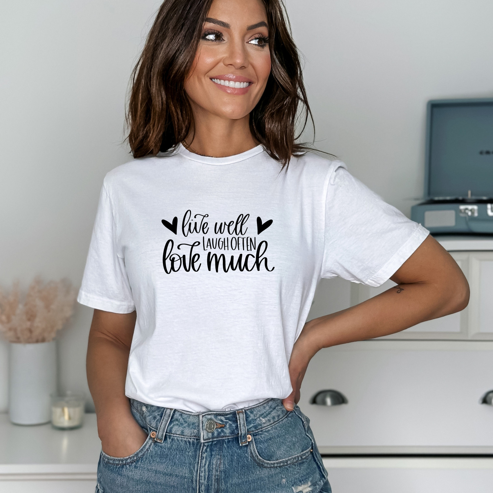 Live Well, Laugh Often, Love Much – Adult Unisex Soft T-shirt