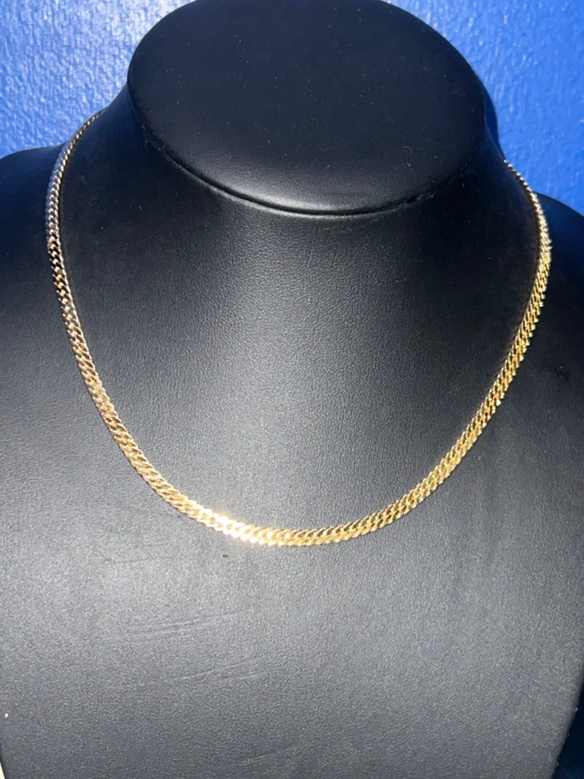 Gold-plated Herringbone/Flat Chain Necklace w/ Toggle Closure