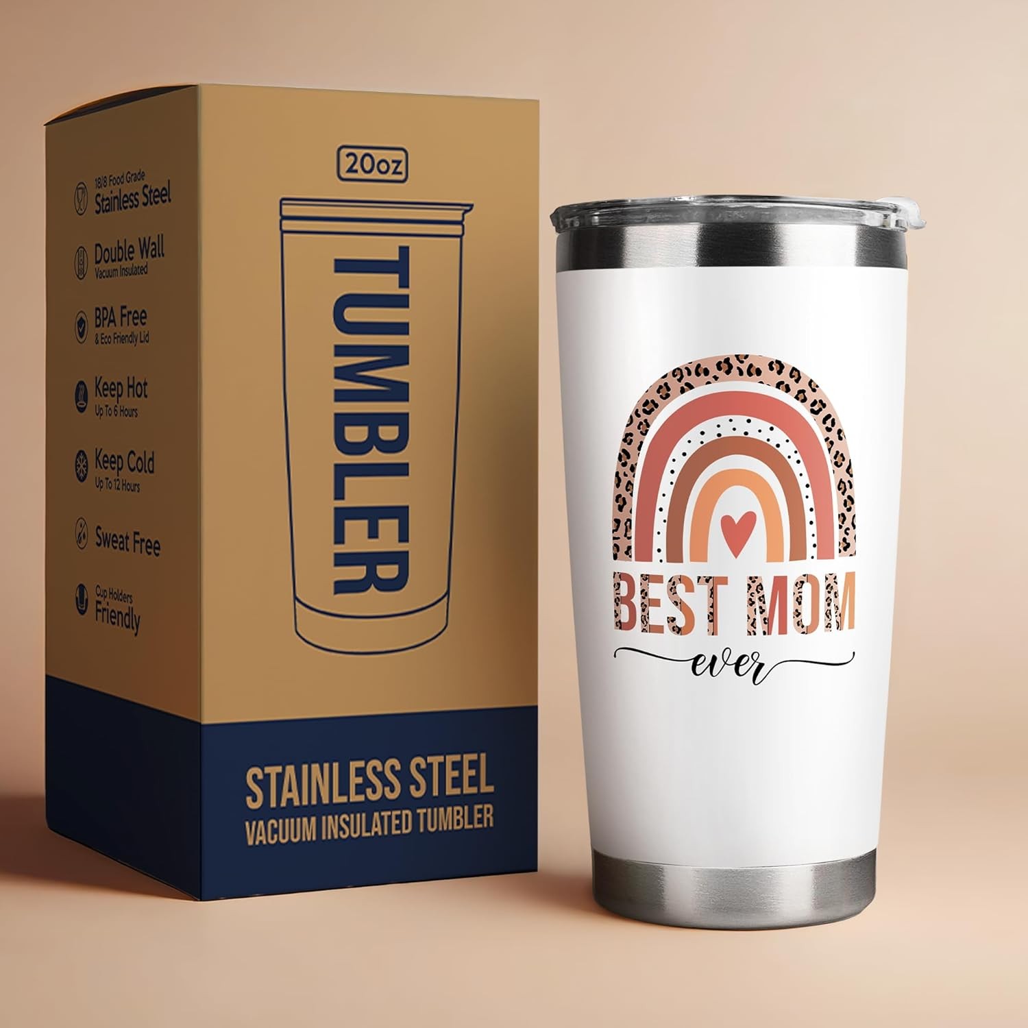 Mom Gift Tumbler from Kids Stainless Steel Insulated Travel Mug –