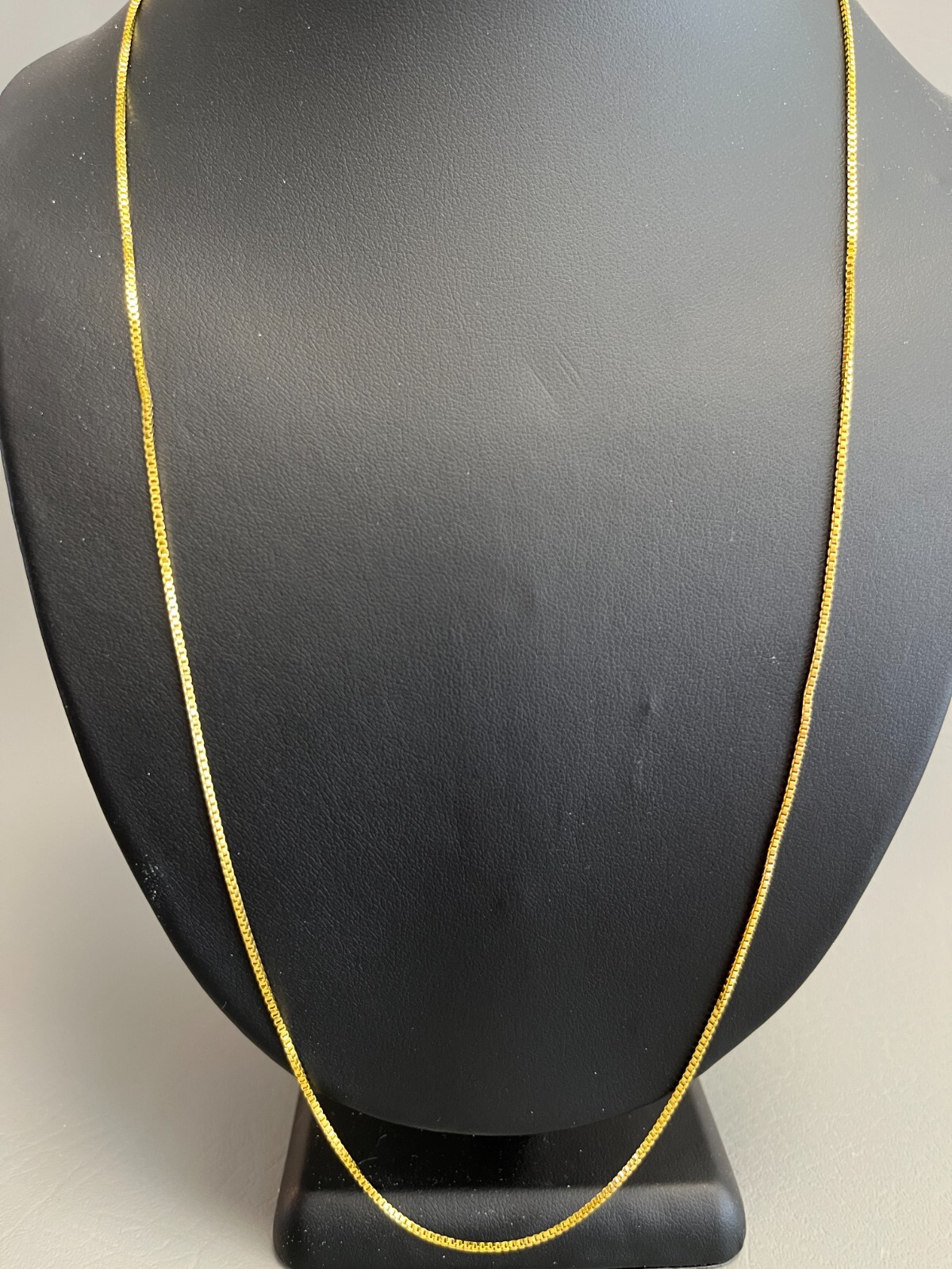 SHARP!! STAMPED 18K GOLD FILLED 1.6mm BOX CHAIN 26″ LONG FITS PENDANT NECKLACE