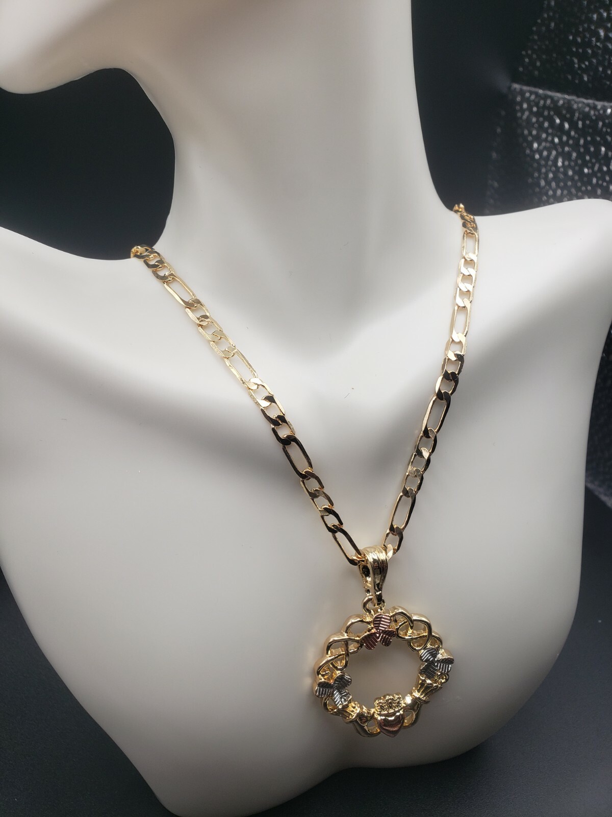 14K Oro Laminado 24 inches long Necklace With Charm