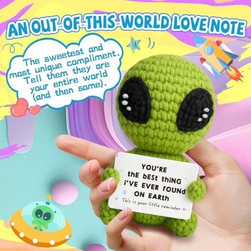 Gifts for Him Her Boyfriend Girlfriend Men Women Crochet Alien for My Love