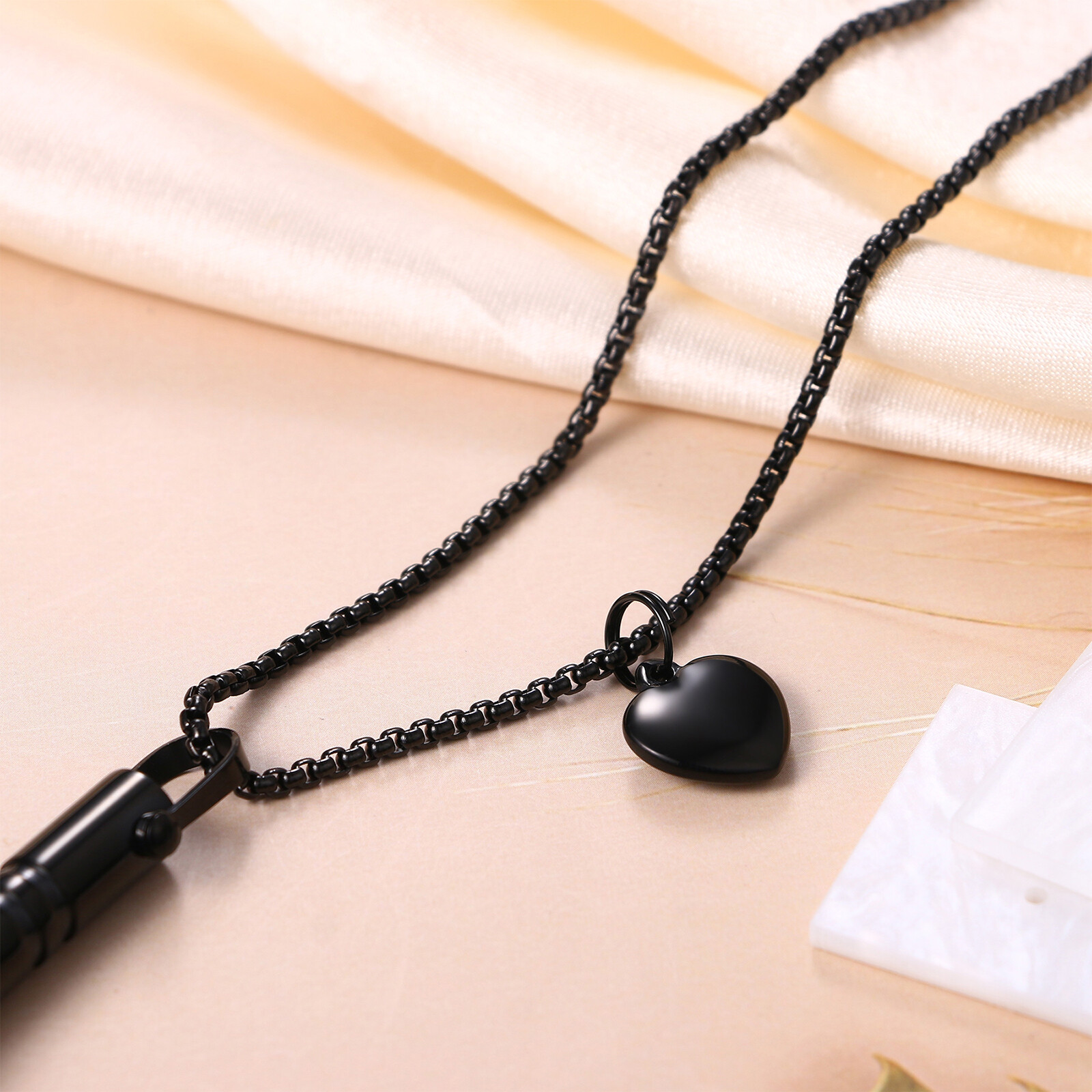 Men Women Anxiety Relief Mindful Breathing Stainless Steel Meditation Necklace
