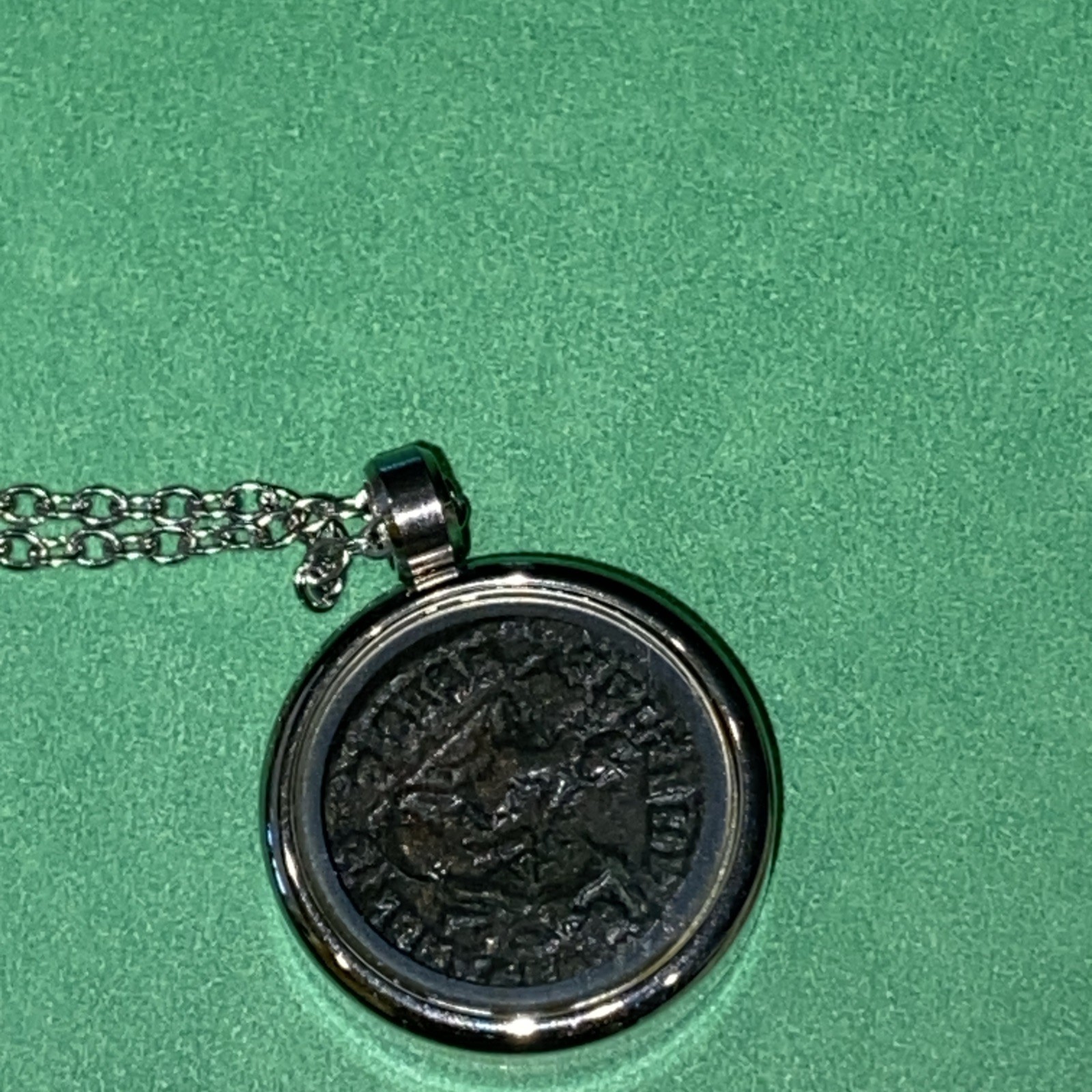 Ancient Roman Coin Necklace Pendant of Constantius II Authentic Natural Patina