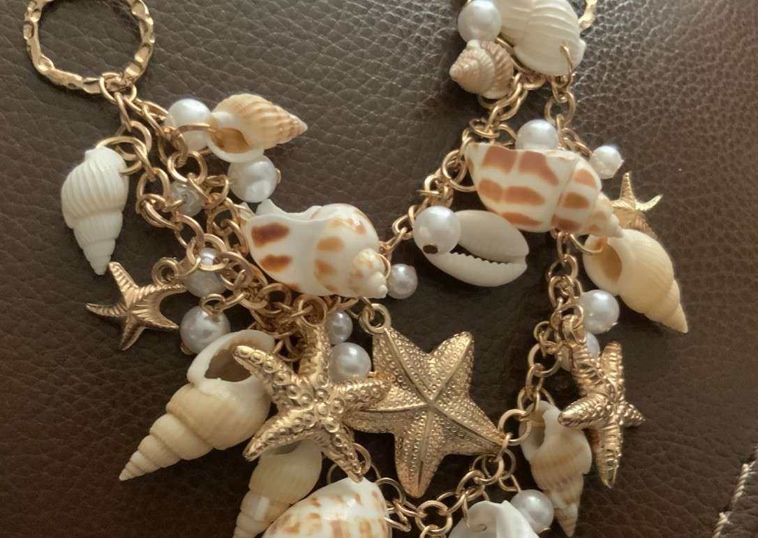 Seashell Starfish Necklace Pearl Zara Conch Mermaid Cruise Collar Gold Boho Ring
