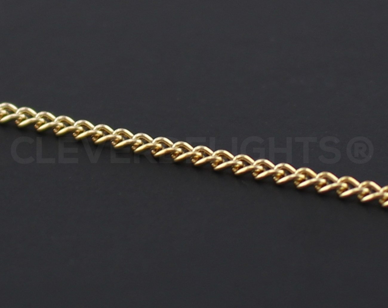 Ts Curb Chain Spool 2.2x3mm Link Gold Color 30 Feet Bulk Chain