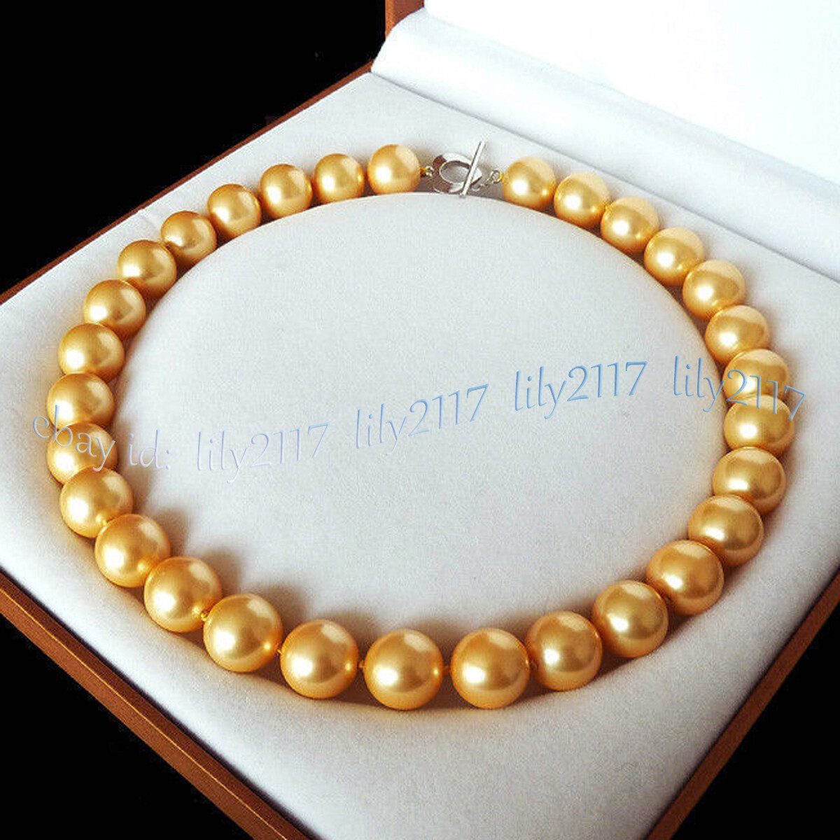 19” Beauty 8/10/12/14mm Multicolor South Sea Shell Pearl Round Beads Necklaces