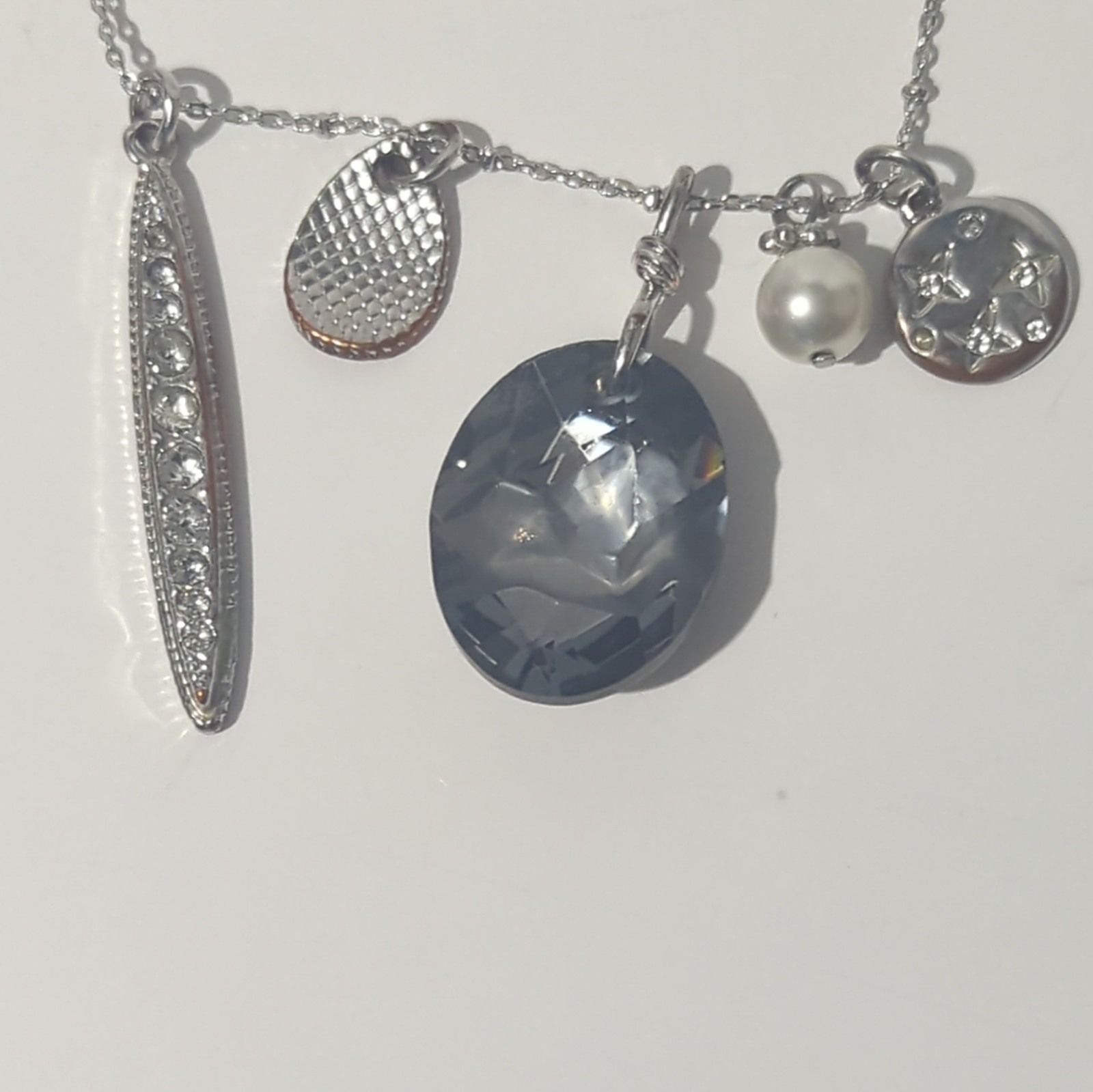 RARE Touchstone Crystal Swarovski KAPUTT Charm Necklace Double Take Earrings