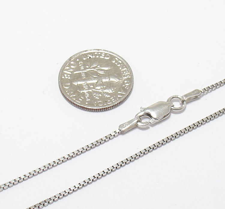 1mm Anti-Tarnish Solid Italian Box Chain Necklace REAL Sterling Silver