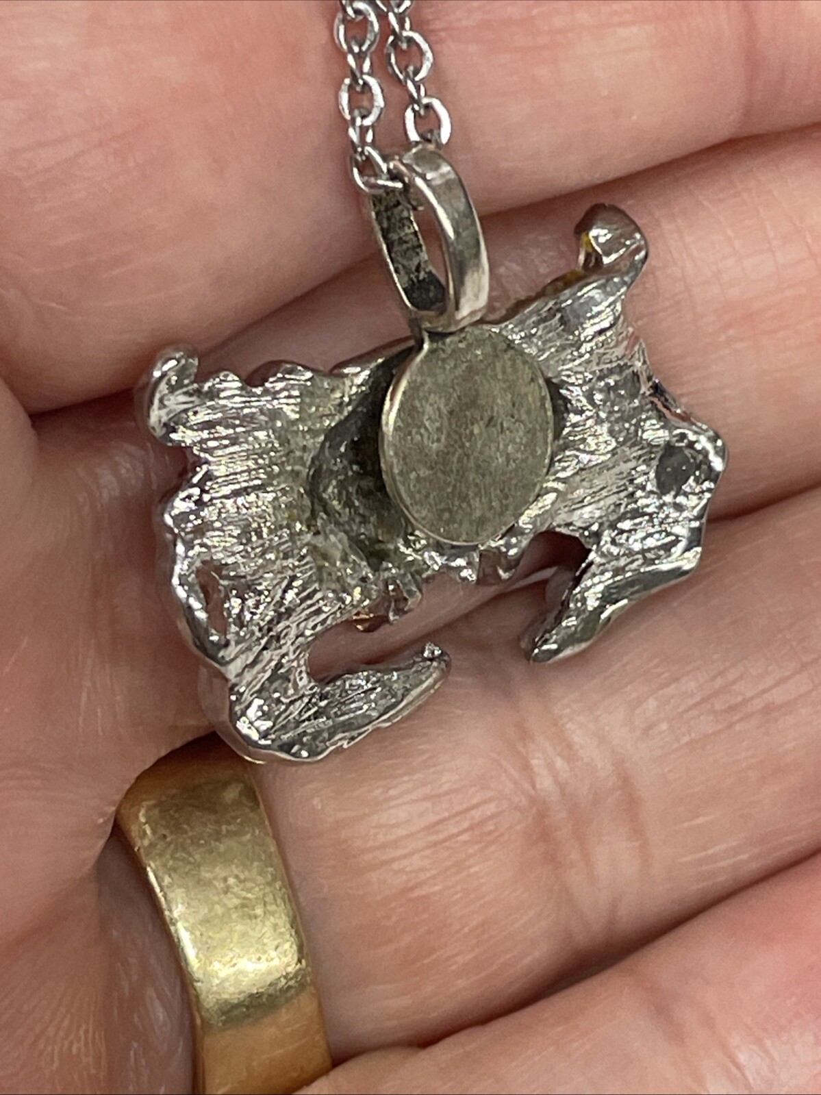 Crab Small Silver Necklace Stainless 20” Rhodium Coastal Sea Life Jewelry NEW