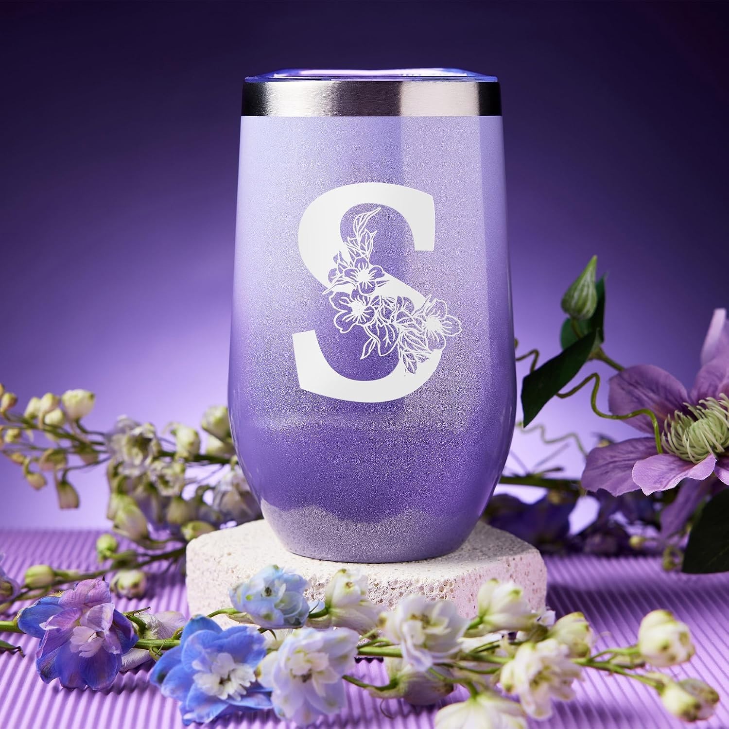 Personalized Lavender Spa Gift Basket for Women – Monogrammed Relaxation Set