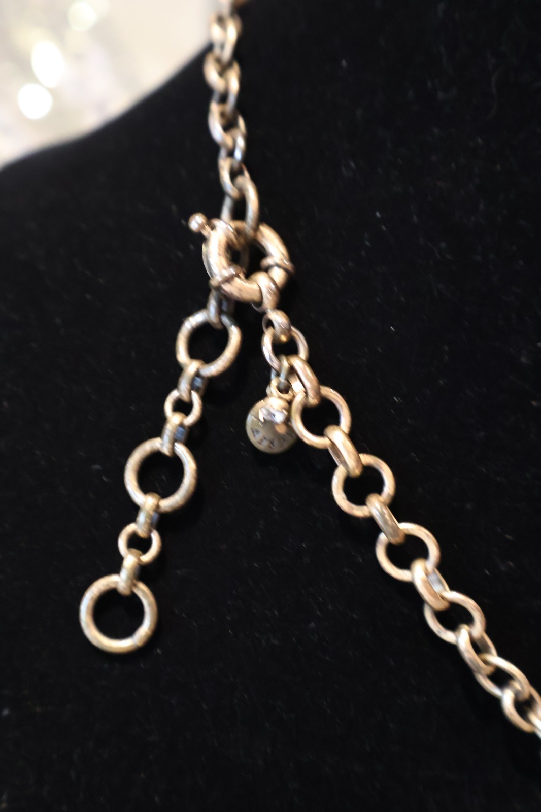 J Crew Necklace Oval Gemstones Multicolor Gold Tone 16 – 18″ N454