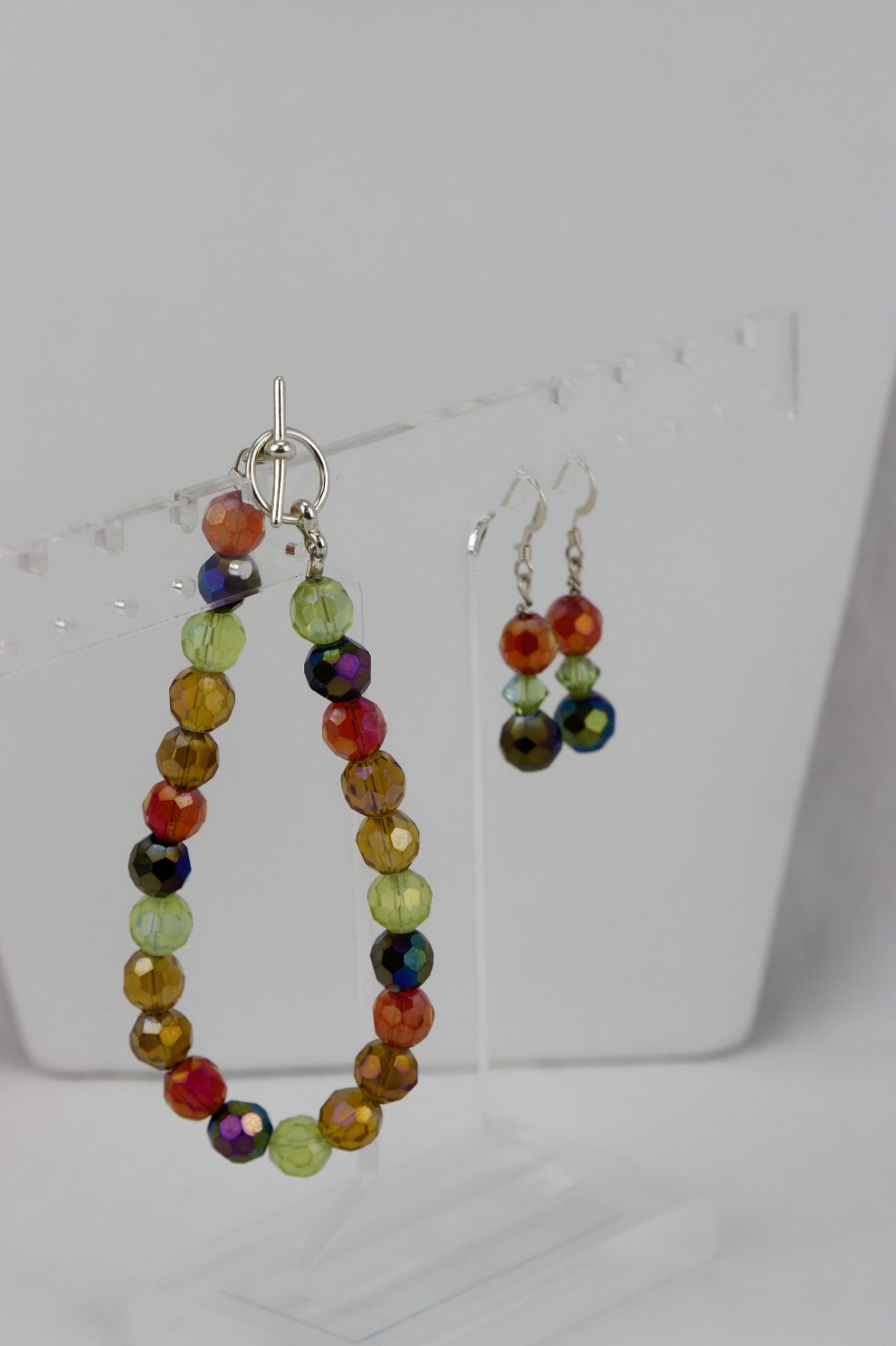 Multi-color Faceted Glass Bead SET