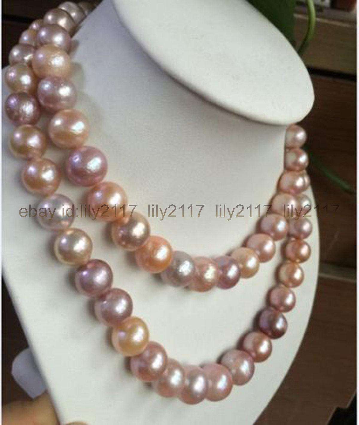 35″ GORGEOUS HUGE 12-15MM ROUND SOUTH SEA GENUINE MULTICOLOR PEARL NECKLACE 14k
