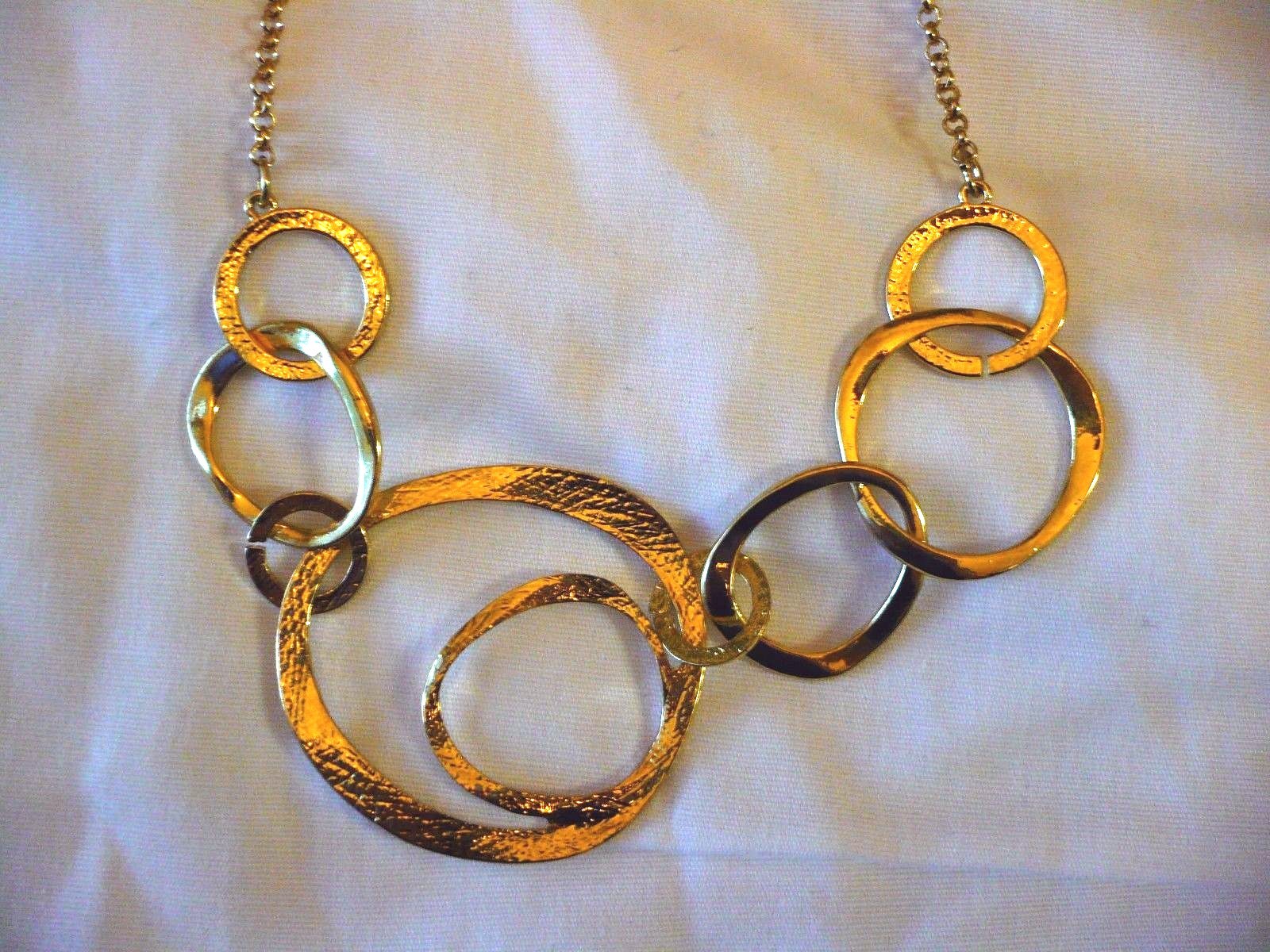 a.n.a. Necklace Gold Tone Metal Link 18-21 Inch Necklace NEW