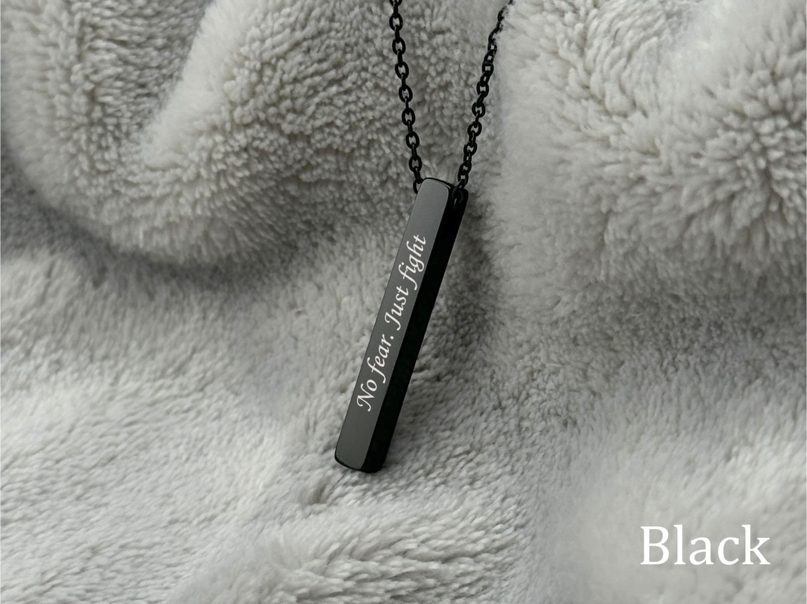 Personalized 3D Vertical Bar Necklace, Christmas Gift for Women