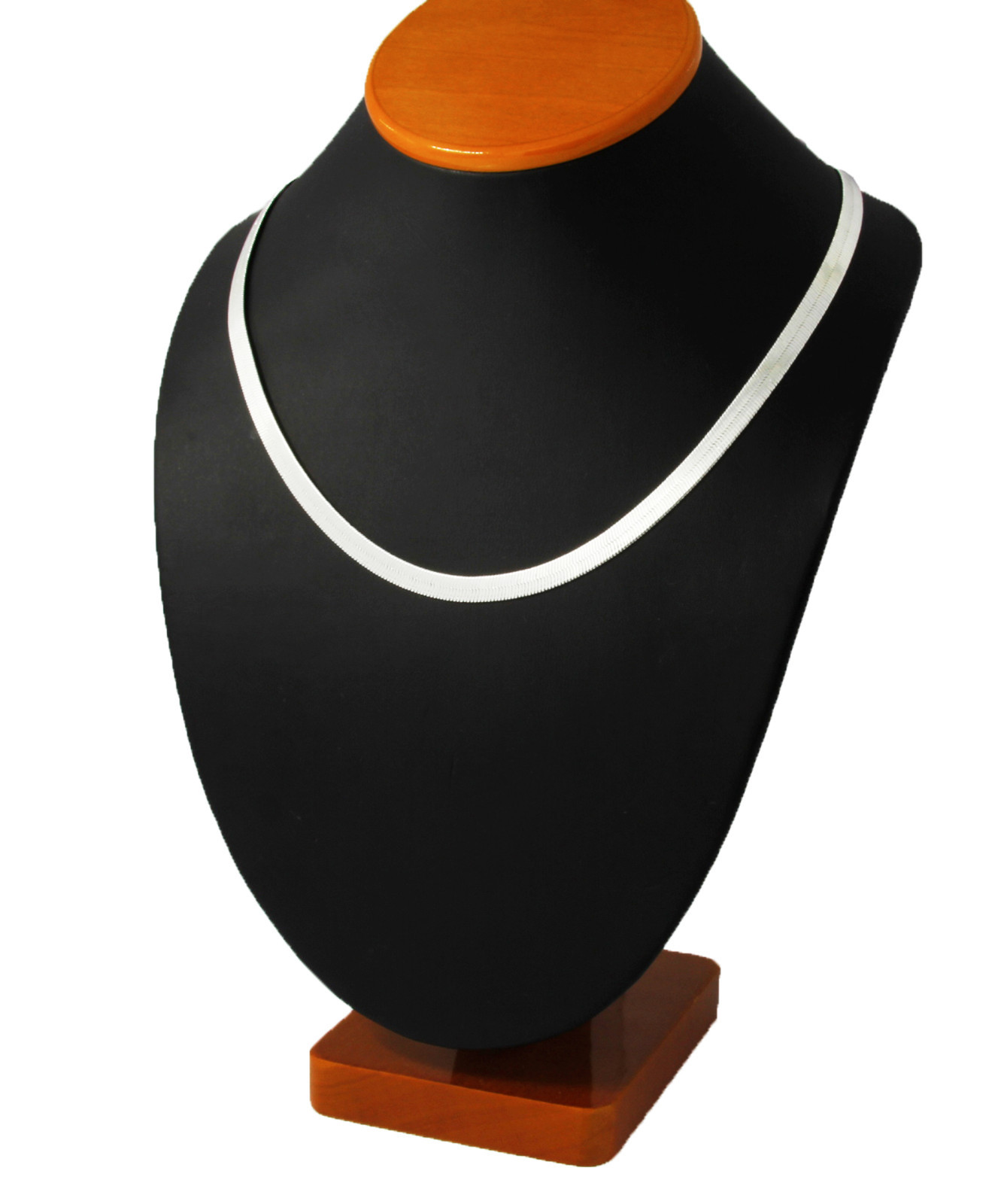Men & Lady Silver Plated 4mm – 14mm Flat 20″ 24″ 30″ Herringbone Necklace Chain