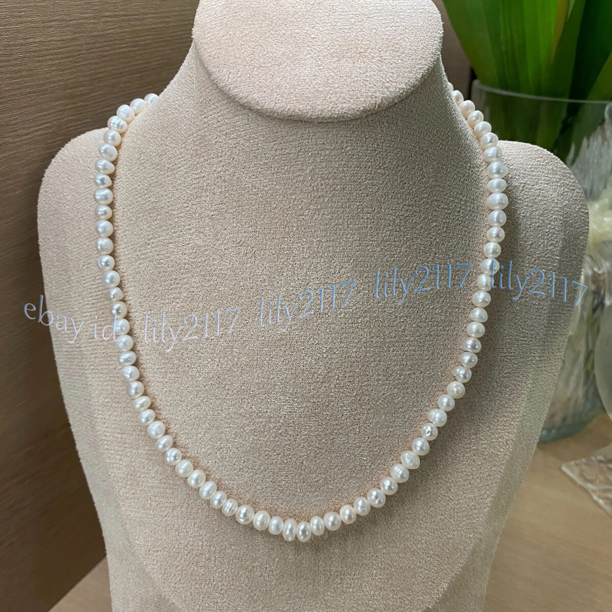 Elegant Real Natural White Freshwater Cultured Pearl Necklace 14-36” 4-7mm
