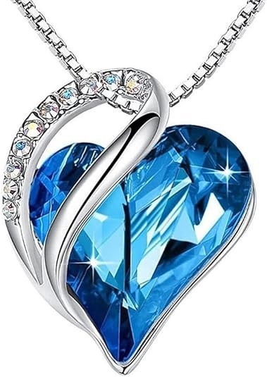 Infinity Love Birthstone Heart Pendant 18″ Gift Necklaces for Women