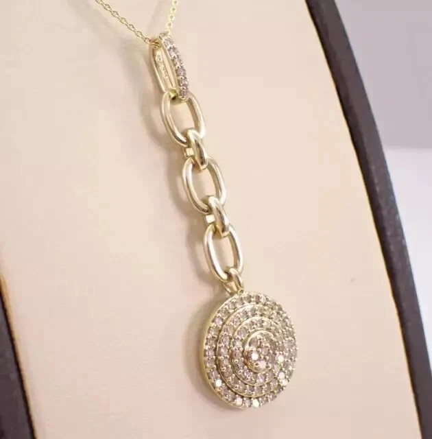 2Ct Round Cut Simulated Diamond Pretty Halo Charm Pendant 14K Yellow Gold Plated