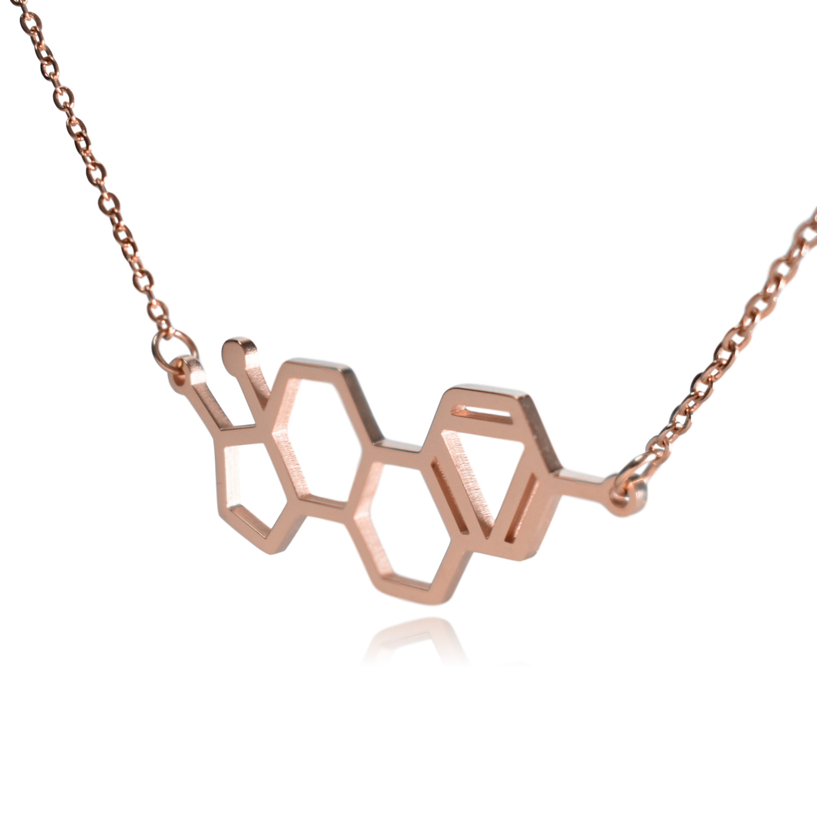 Estrogen Molecule Stainless Steel Necklace