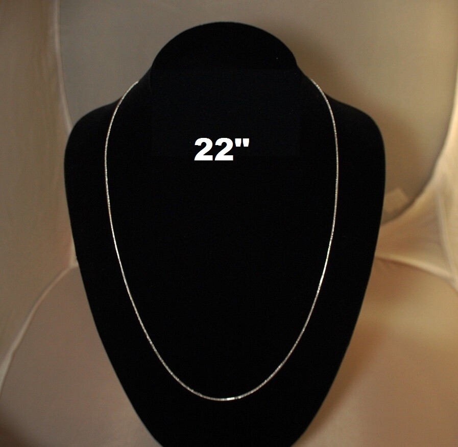 USA Seller- 925 Sterling Silver 1mm Snake Chain 18″ 20″ 22″ 24″ Necklace Jewelry