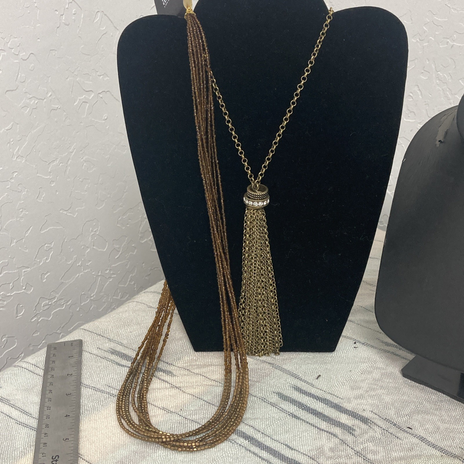 2 A.N.A Necklaces Bronze And Brown Tones