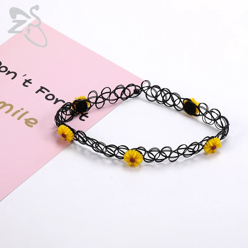 ZS 12Pcs Vintage Stretch Choker Necklace Lady Girl Tattoo Choker Necklace Punk R