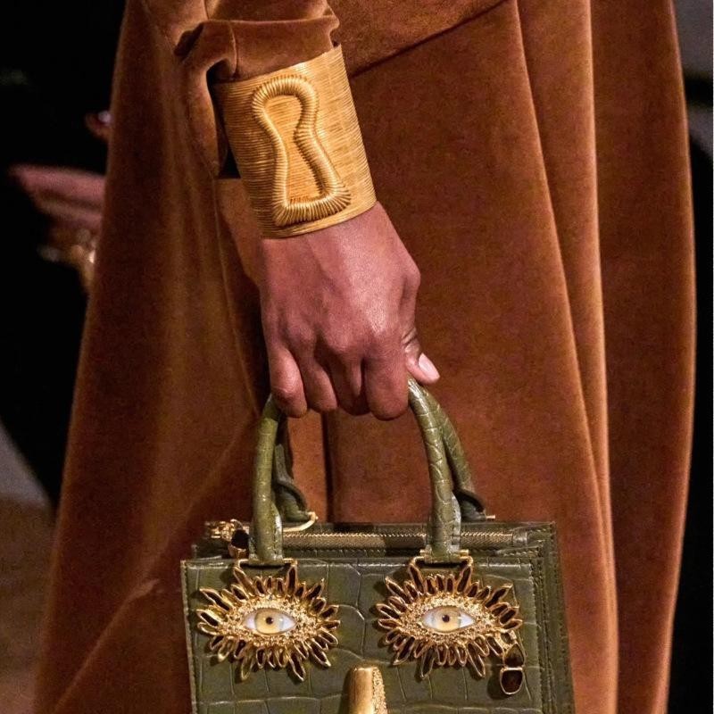 KeyHole Schiaparelli Inspired 3 In Gold Cuff Fits 6.5-8.5 Inch Wrist