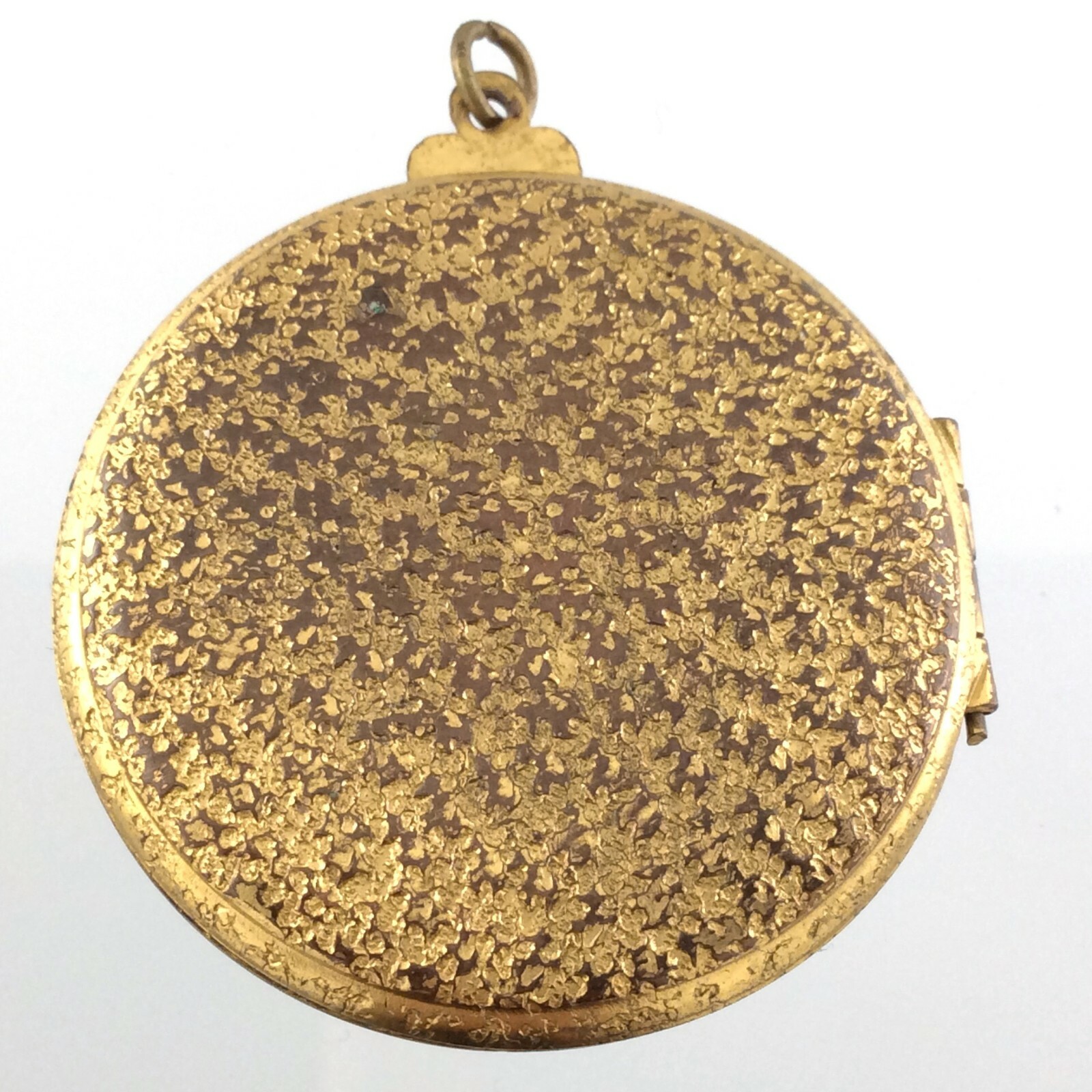 Vintage MCM Mid Century Modern Photo Locket Pendant Gold Tone Empty V170
