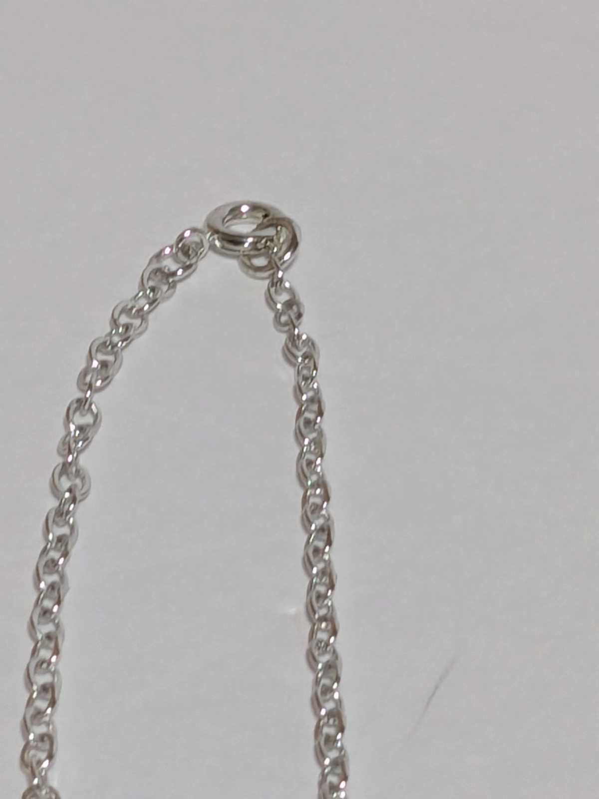 Silver Tone June Birthstone Charm/Pendant Necklace With Faux Alexandrite 18″