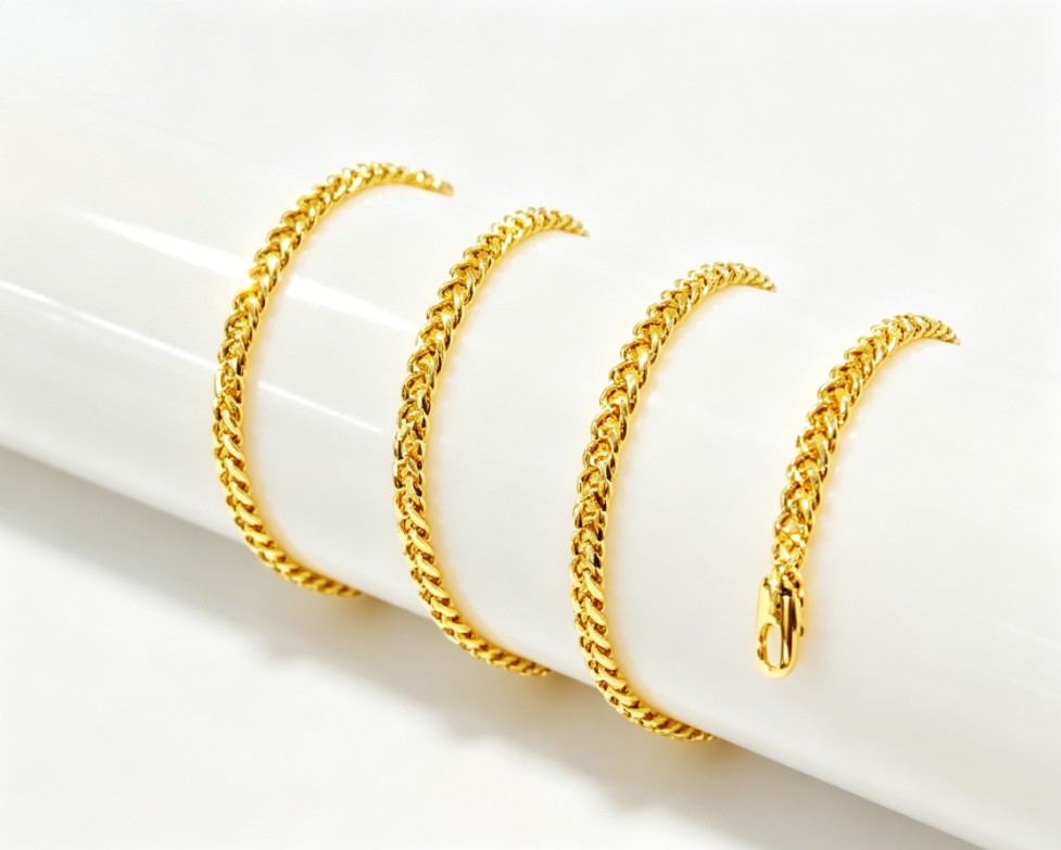 Solid 18K Yellow Gold 4mm Cuban Curb Chain Necklace 22″Italian Made Mens Jewelry